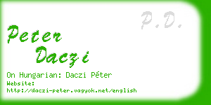 peter daczi business card